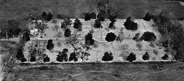 Aerial photograph of Port Hudson National Cemetery