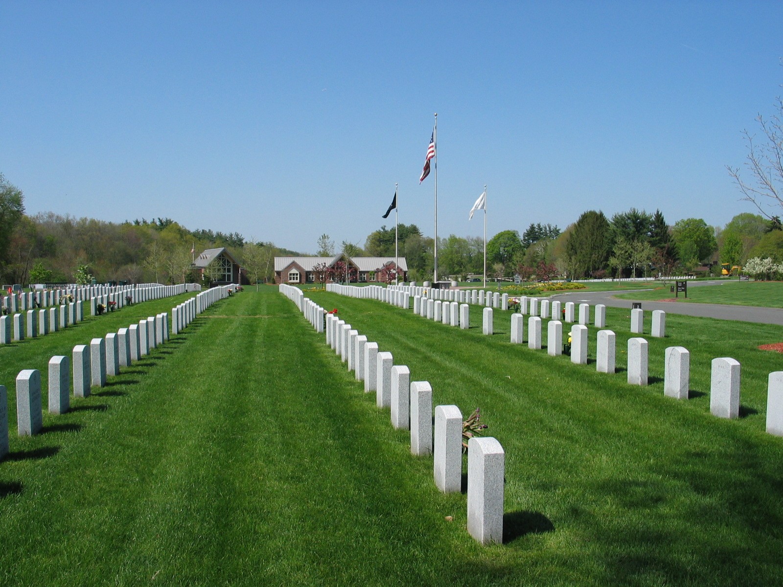 Picture of a cemetery's burial area.