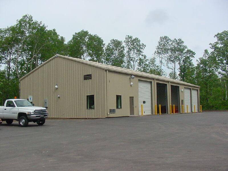 Picture of a cemetery's maintenance building.
