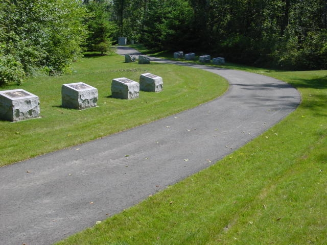 Picture of a cemetery's memorial walk.