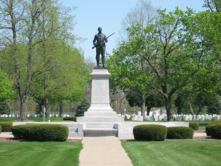 The Soldiers Monument at Danville National Cemetery. The Soldiers Monument at Danville National Cemetery.