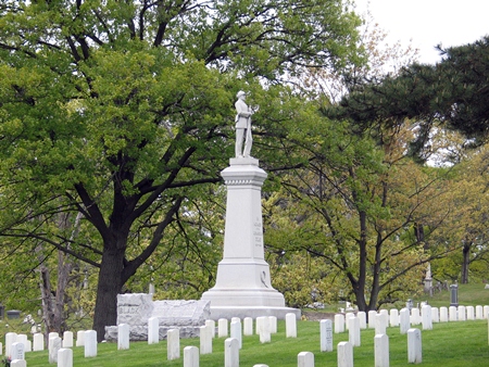 The Unknown Soldiers Monument at Keokuk National Cemetery.