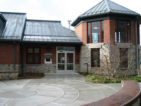 The Administration Building at Massachusetts National Cemetery.