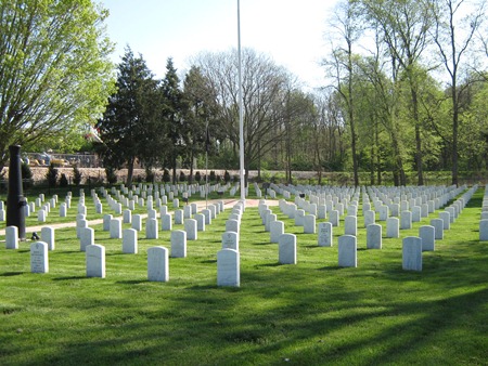 Burial area at Quincy National Cemetery. Burial area at Quincy National Cemetery.