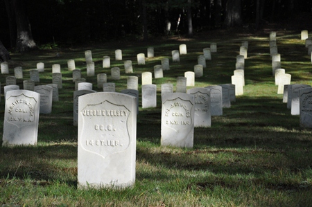 Burial area at Togus National Cemetery.