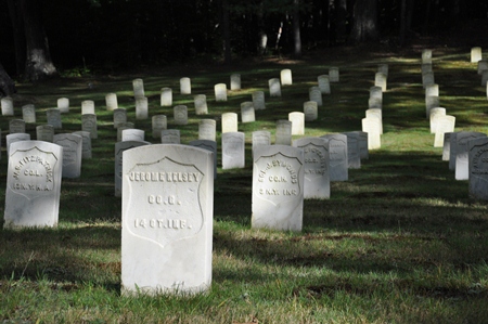 Burial area at Togus National Cemetery. Burial area at Togus National Cemetery.