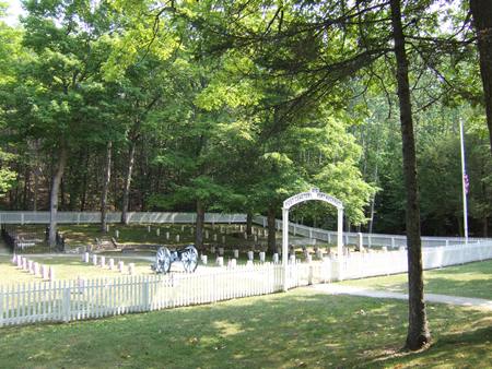 The Fort Mackinac Post Cemetery.