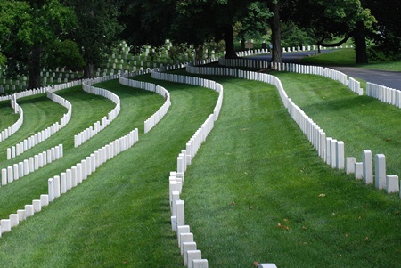 Burial area at Cave Hill National Cemetery. Burial area at Cave Hill National Cemetery.