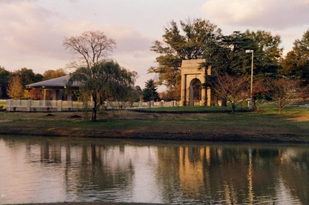 Sunset at Chattanooga National Cemetery.