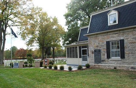 Superintendent's lodge at Fort Harrison National Cemetery.