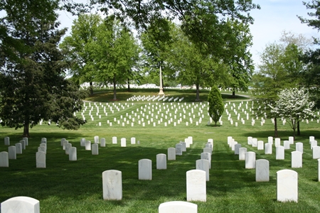 Burial section at Mountain Home National Cemetery.