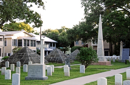 Burial area at St. Augustine National Cemetery.