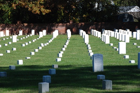 Burial area at Seven Pines National Cemetery. Burial area at Seven Pines National Cemetery.