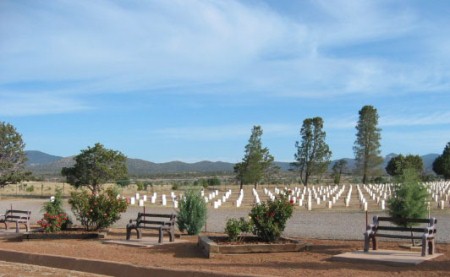 Burial section at Fort Bayard National Cemetery.