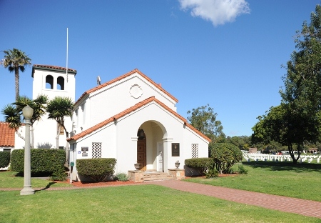 Bob Hope Memorial Chapel at Los Angeles National Cemetery. Bob Hope Memorial Chapel at Los Angeles National Cemetery.