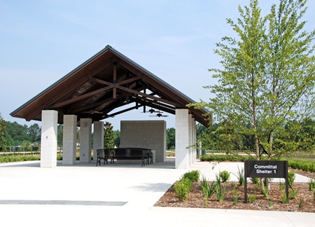 Committal shelter at Jacksonville National Cemetery.