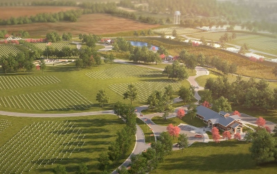 Illustration of the planned Omaha National Cemetery.