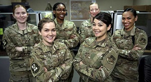 Photo of women in military uniform.