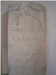 Civil War Union and Spanish American War headstone example
