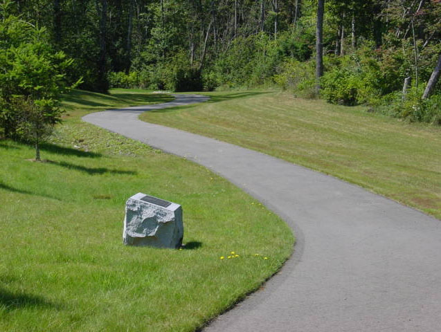 Picture of a cemetery's memorial walk