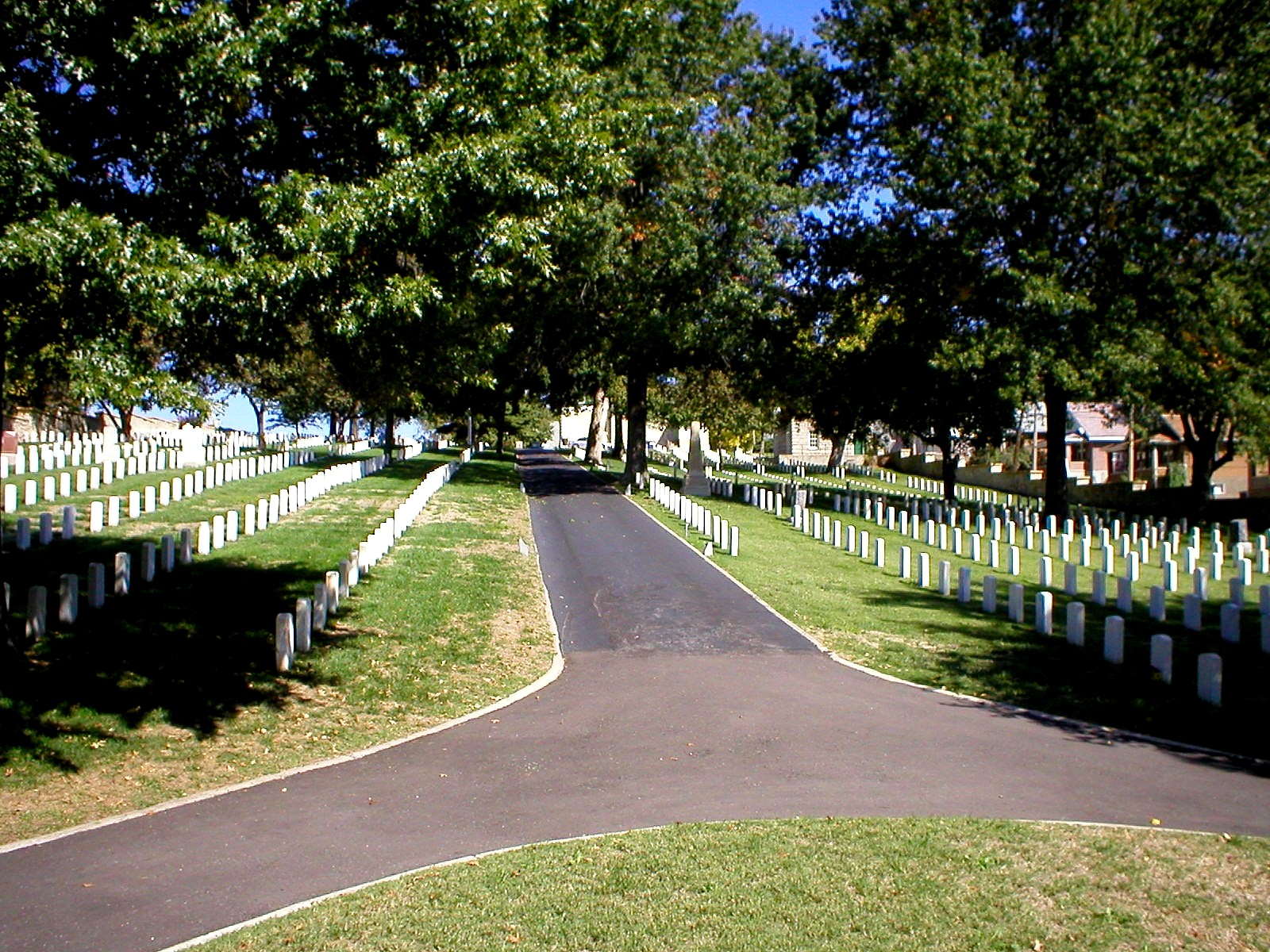 Picture of a cemetery's roads