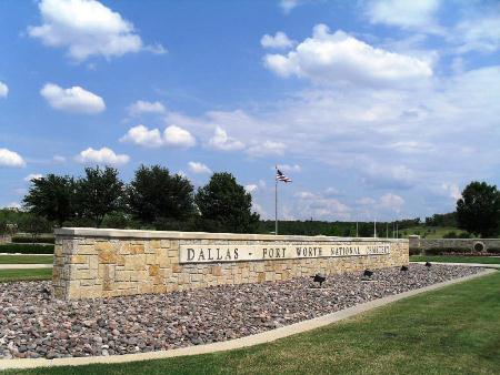 Entrance gate at Dallas-Fort Worth National Cemetery. Entrance gate at Dallas-Fort Worth National Cemetery.