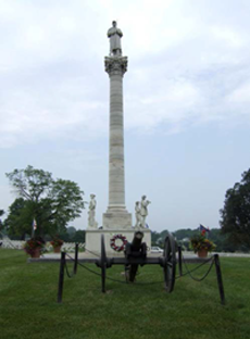 View of monument in Dayton National Cemetery