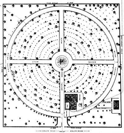 Site plan of Glendale National Cemetery