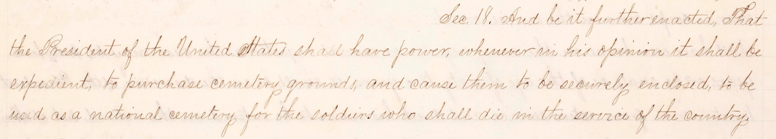 Excerpt of the 1862 Omnibus Act