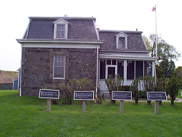 Original Bivouac tablets near the Finn's Point National Cemetery, New Jersey, superintendent's lodge