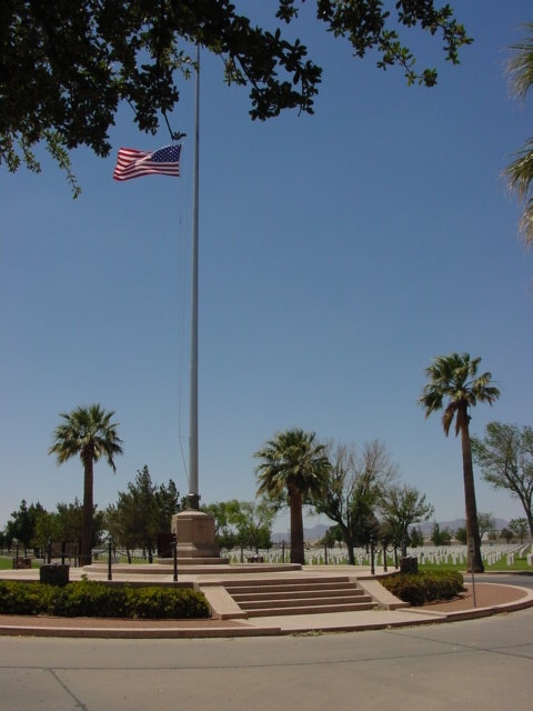 Picture of a cemetery's assembly area.