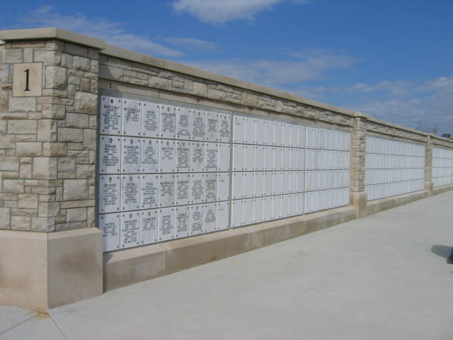 Picture of a cemetery's columbarium.