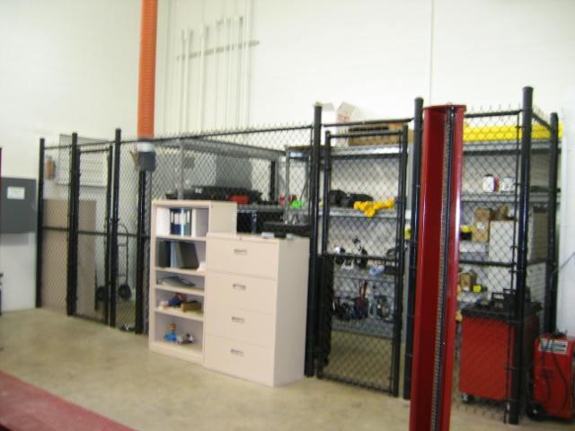 Picture of the inside of a cemetery's maintenance building.