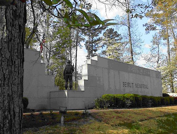 Picture of a cemetery's memorial walk.