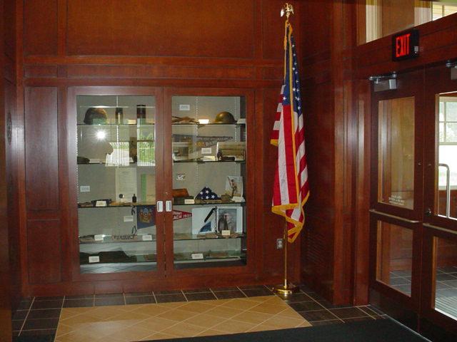 Picture of a cemetery's public information center.