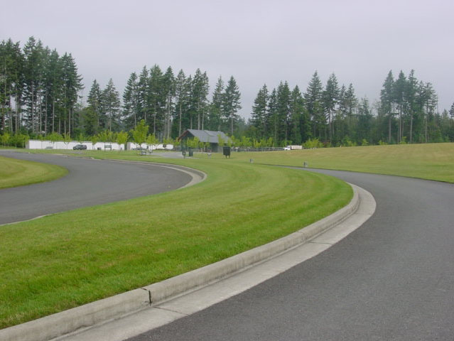 Picture of a cemetery's roads.