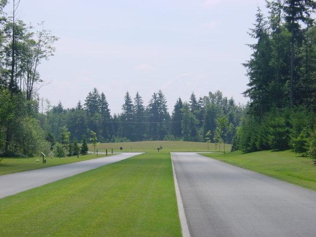 Picture of a cemetery's roads.