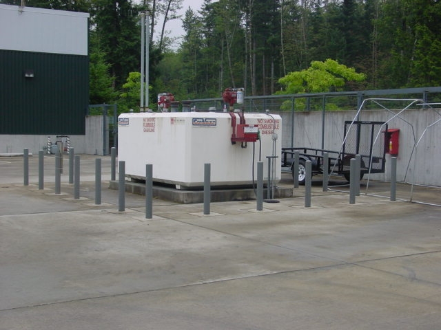 Picture of a cemetery's service yard.